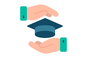 Education Flat Icon, a Duotone Icon by Pexelpy