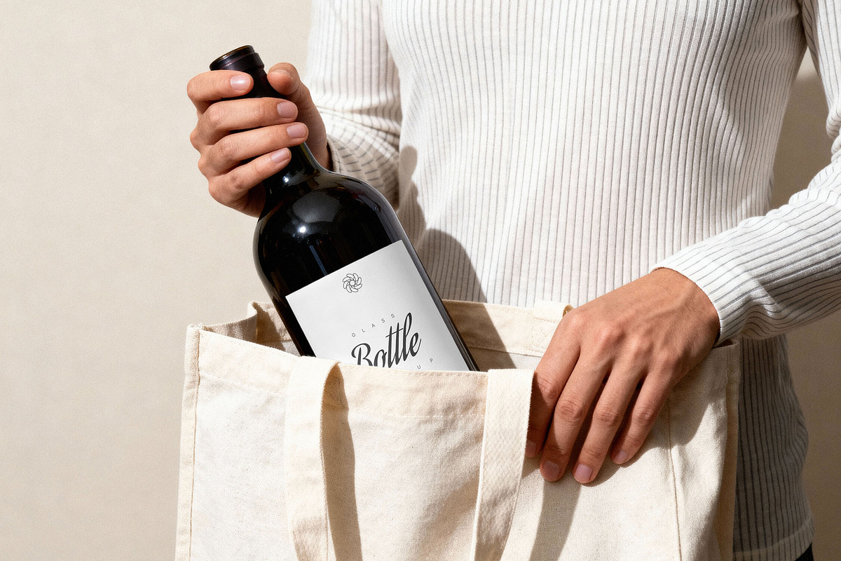 Red Wine Bottle Mockup, a Product Mockup by Design Squad (Photo 2 of 4)
