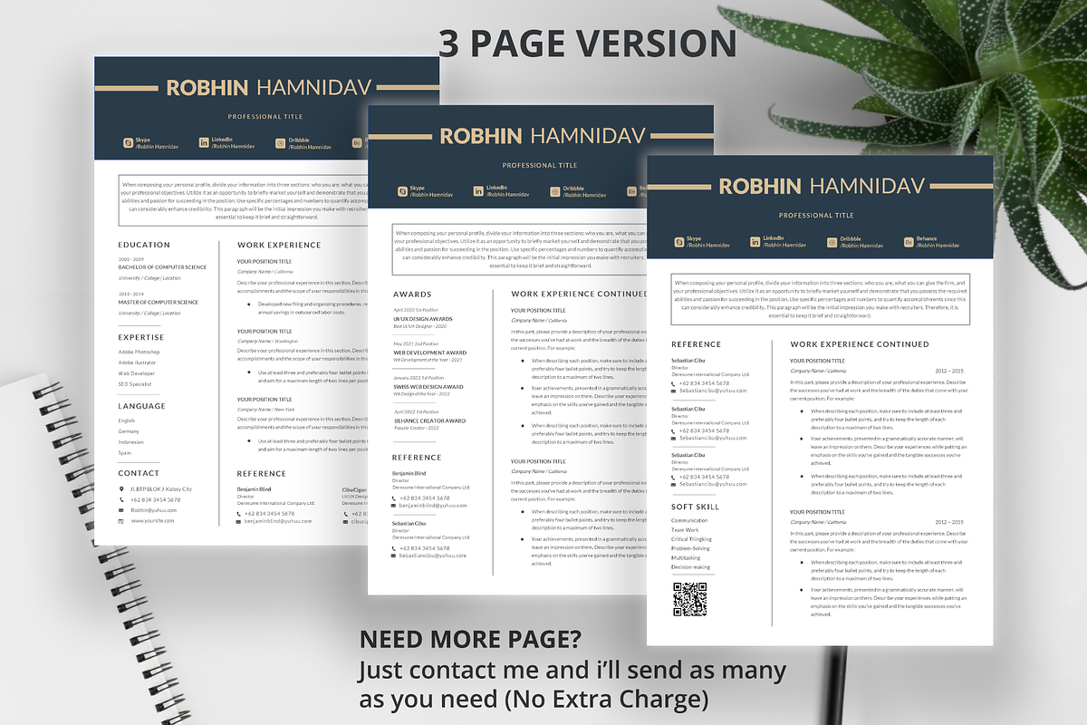 Executive Resume / CV Template, a Resume Template by ResumeFabs (Photo 4 of 8)