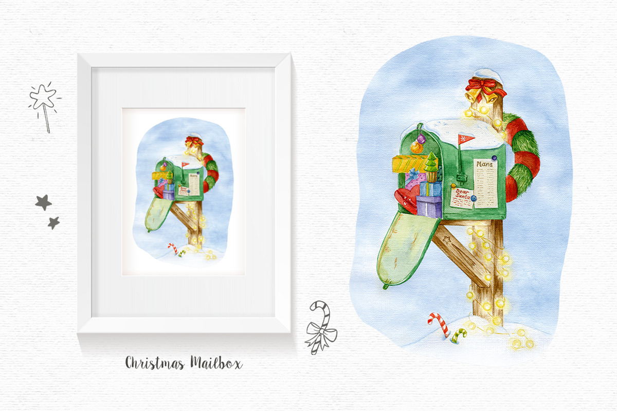 Mailboxes. Watercolor Hand drawn Set, a Decorative Illustration by NiKO (Photo 5 of 5)