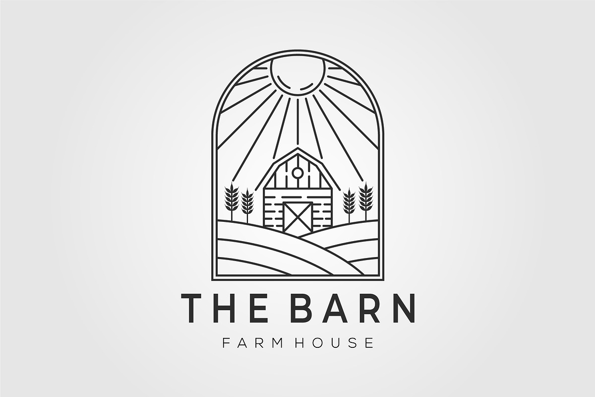 farm house, farming, barn logo., an Object Illustration by Rizkaarishandy_shop