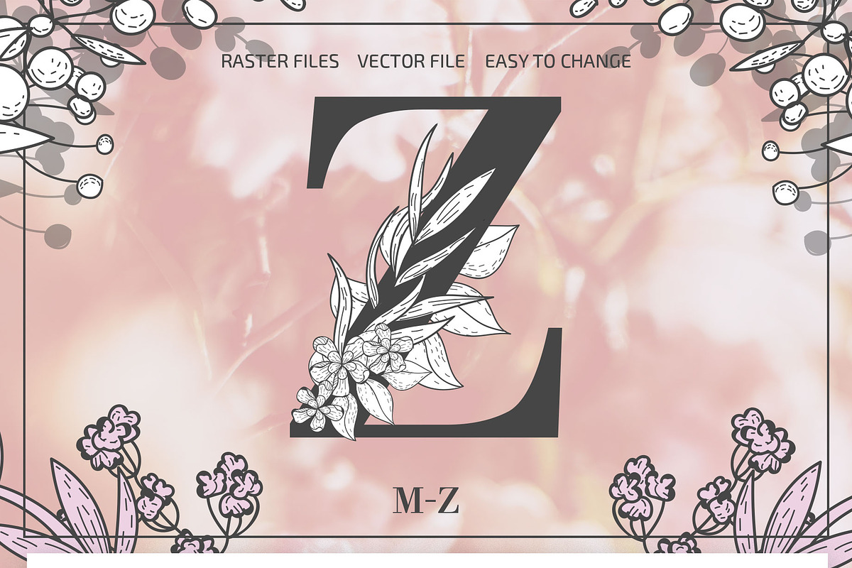 Floral Vector Monograms, an Object Graphic by Free-PSD-Templates (Photo 3 of 4)
