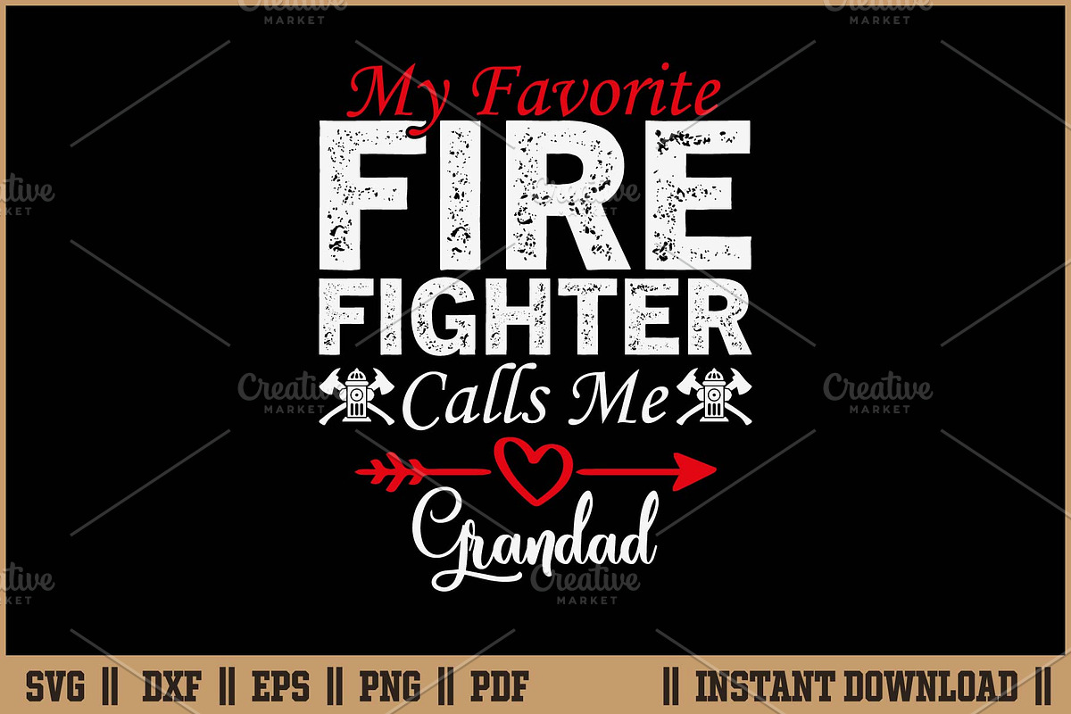 Favorite Firefighter Call Me Grandad, an Illustration by Handy Arts Studio (Photo 1 of 3)