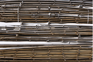 Stacked wooden boards and planks
