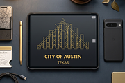 Austin Architectural Line-Art Logo, a Branding & Logo Template by Aura Canyon HQ (Thumbnail 5 of 6)