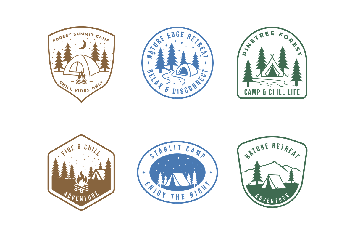 Set of Vintage Outdoor Camping logo, a Branding & Logo Template by PrastHF (Photo 2 of 2)