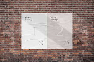 Wrinkled Street Poster Mockup