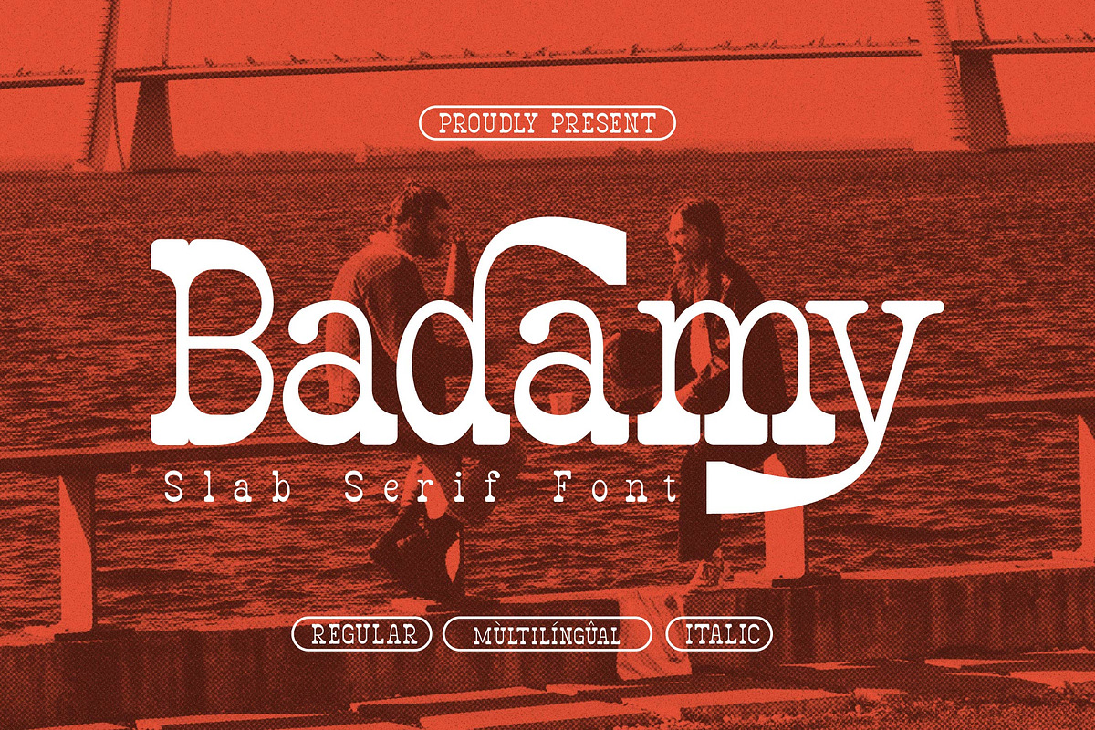 Badamy | Slab Serif Font, a Slab Serif Font by Denustudios (Photo 1 of 14)