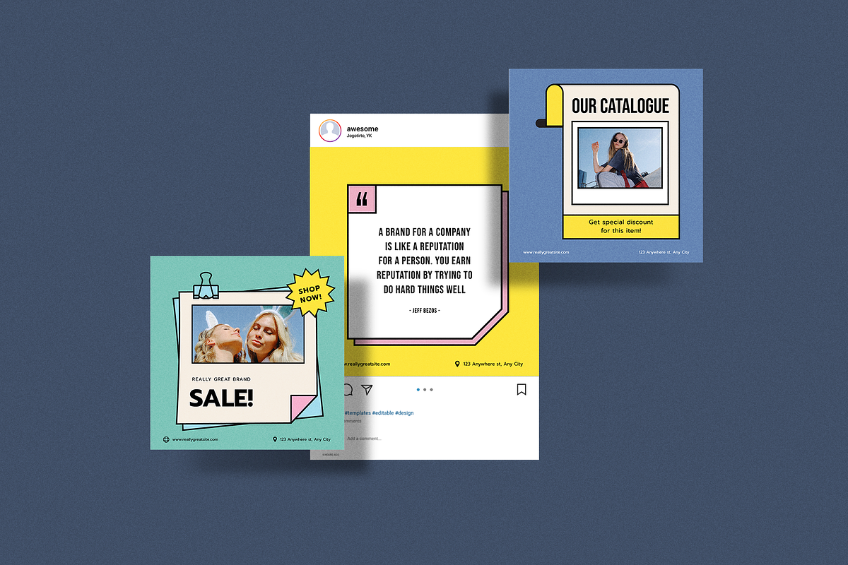 Paperetro - Social Media Templates, a Social Media Template by Surotype (Photo 3 of 9)
