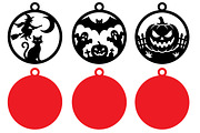 Halloween Ornaments Laser Cut SVG, an Object Graphic by DreamCafeArt (Thumbnail 7 of 9)