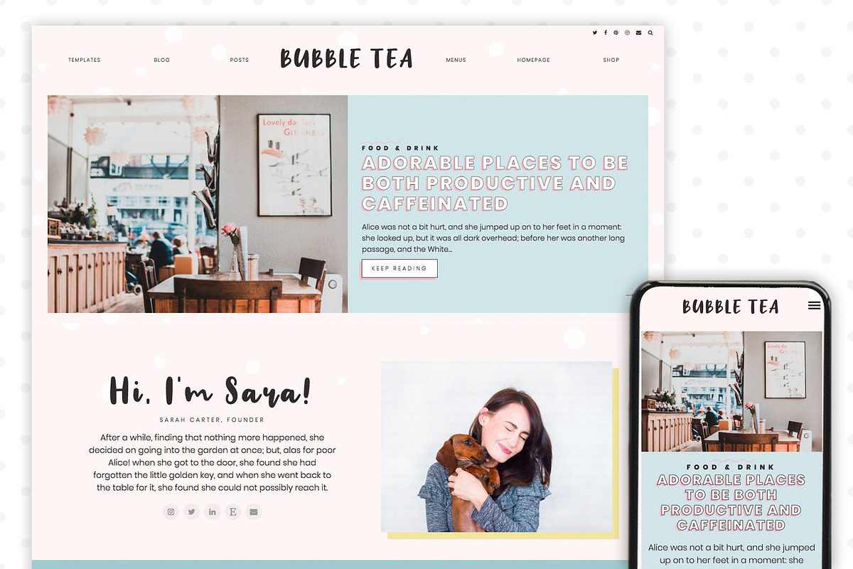 Bubble Tea Wordpress Theme Blog, a WordPress Template by ltsdesigns (Photo 1 of 4)