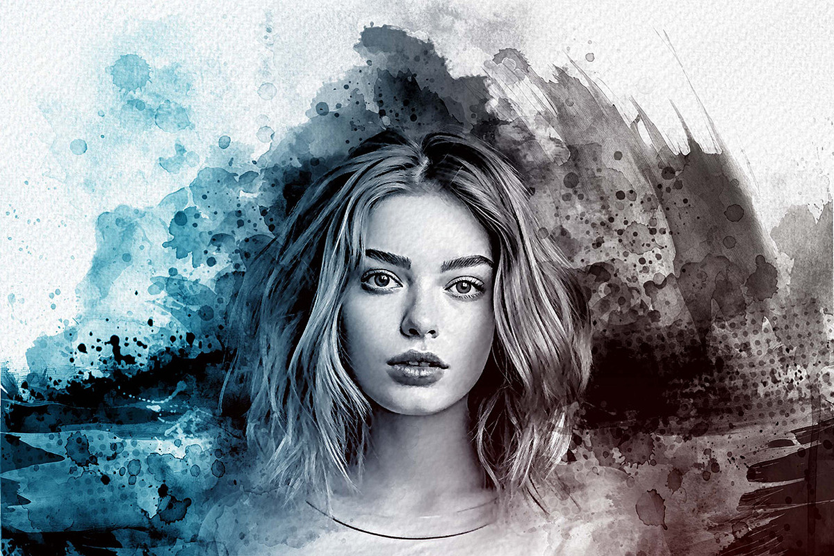 Mixed Media Art Watercolor Effect, an Action Add-On by MRI STUDIO (Photo 10 of 17)