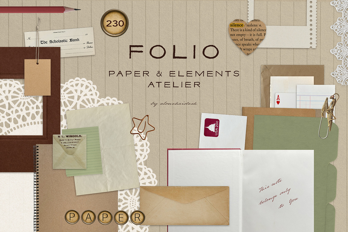 Folio · Paper & Elements Collection, an Object Graphic by alonahaidash (Photo 1 of 16)