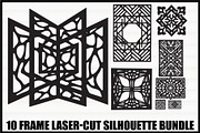 10 Geometric Frame Laser Cut Bundle, an Object Illustration by Gfx_Store (Thumbnail 1 of 11)