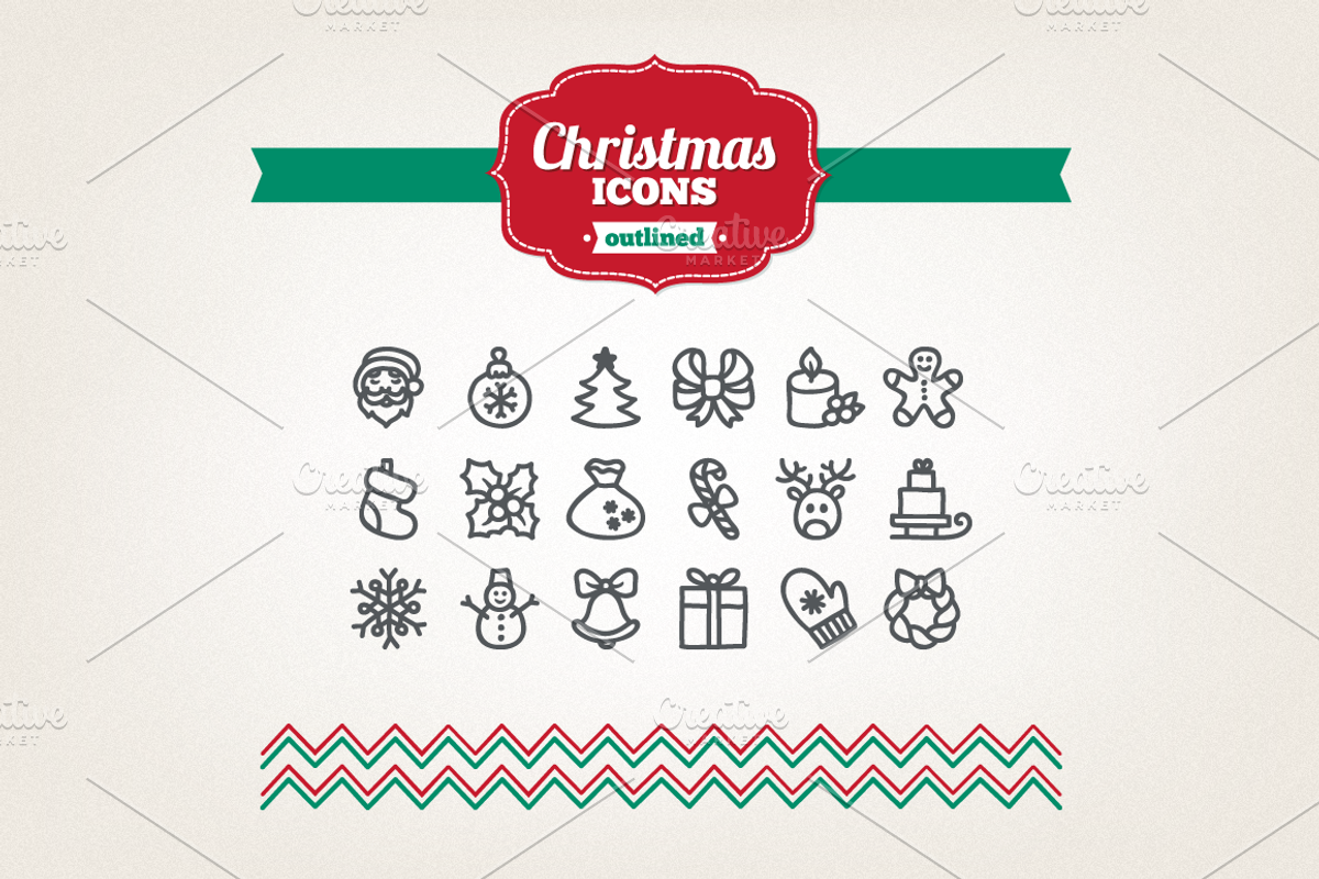 Hand drawn Christmas icons