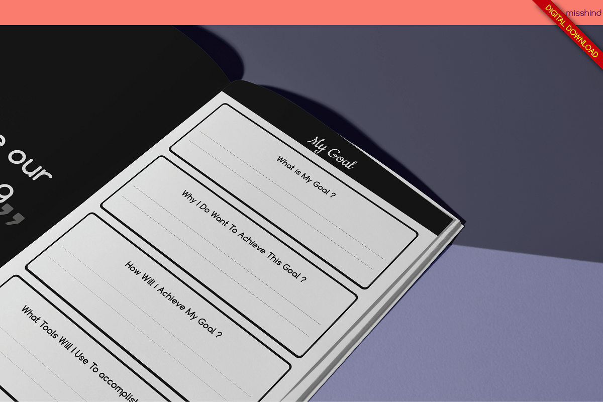 100 Day Goal Planner • KDP Interior, a Templates & Theme by HyeRi (Photo 4 of 6)