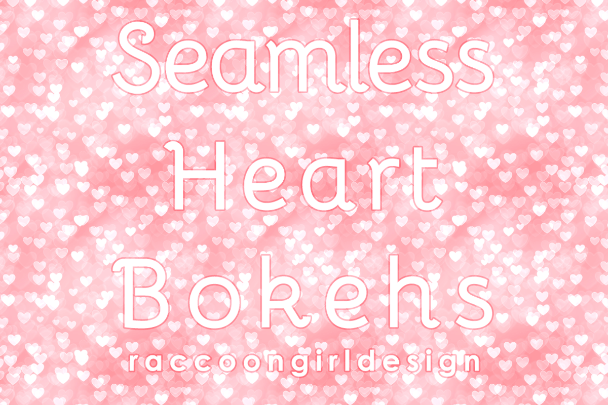Seamless Girly Pink Heart Bokehs preview 2