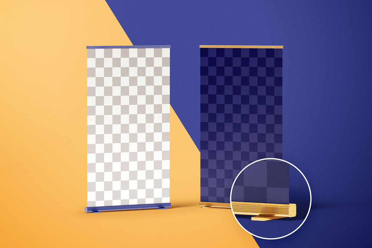 Rollup Banner Mockup Set, a Print Template by mockupatelier (Photo 3 of 12)