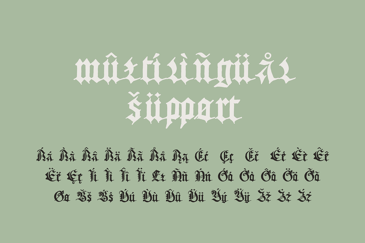 Europe Gothic balckletter font, a Blackletter Font by kaer_shop (Photo 5 of 10)