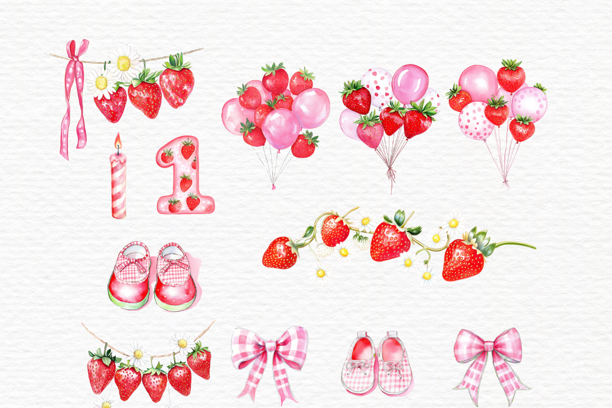Berry sweet baby shower clipart, a Decorative Illustration by Invite to Clipart (Photo 7 of 7)