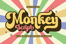 Monkey Script - Groovy Retro Font