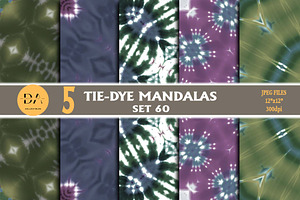 Tie Dye Mandalas Set 60