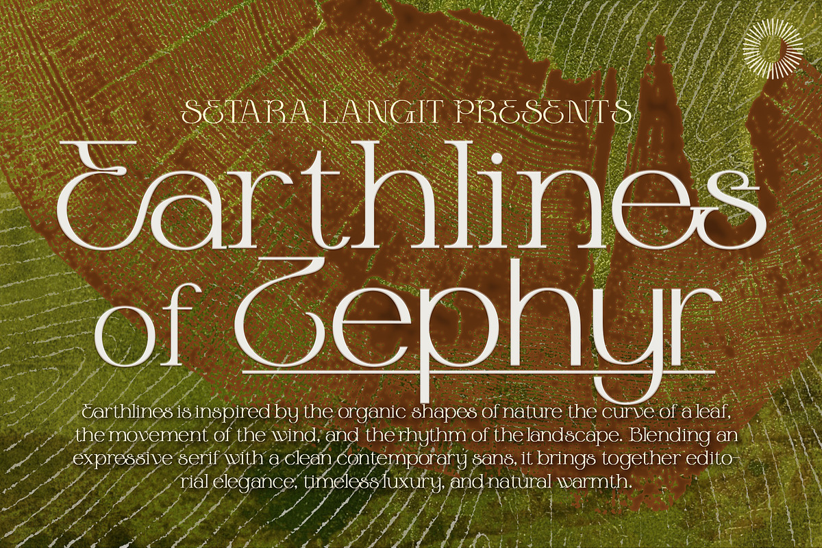 Earthlines - Organic Serif & Sans, a Serif Font by Setara Langit CreativeStd (Photo 1 of 13)