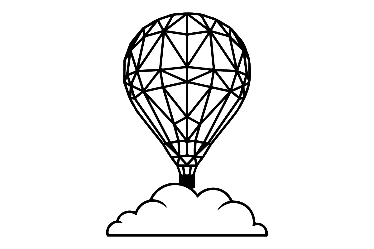 Hot Air Balloon Silhouette Bundle, an Object Illustration by Gaye Art (Photo 26 of 31)