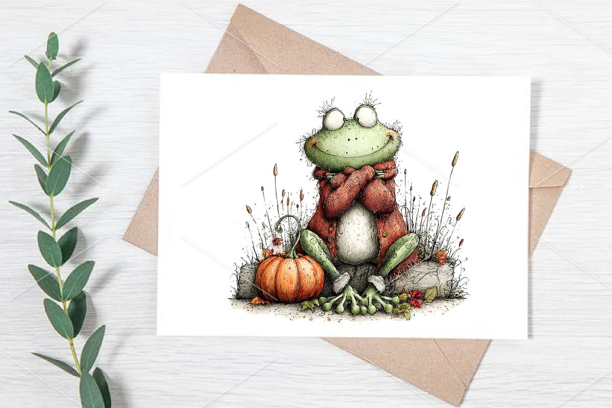 Watercolor Frog Clipart Bundle, an Illustration by Canvas Craft (Photo 6 of 7)