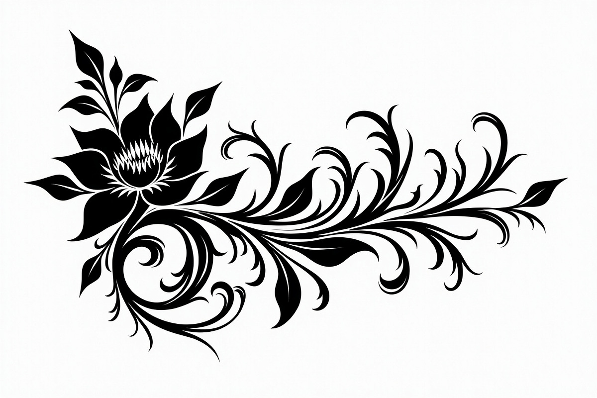 Vintage Flower Silhouette Pack, an Illustration by musafir_fashion (Photo 4 of 21)