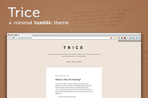 Trice ~ a minimal tumblr theme, a Websites & App Template by Fabian Schultz