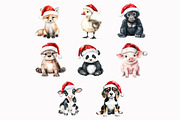 Christmas Animals Clipart, an Illustration by Design Market (Thumbnail 5 of 5)