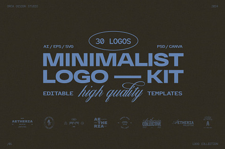 Minimalist Logo Kit - CANVA, AI, PSD, a Branding & Logo Template by Orca Design