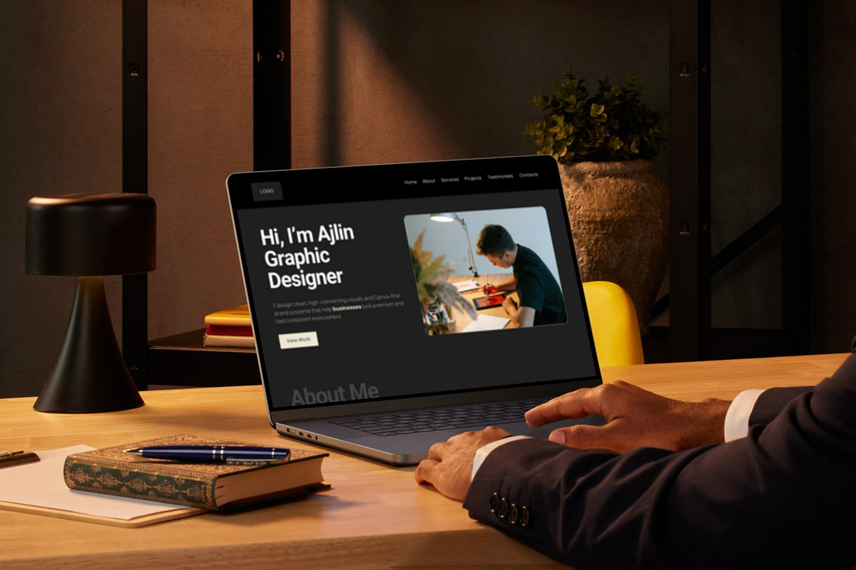 Canva Portfolio Website Template, a Websites & App Template by Snapybiz (Photo 11 of 11)