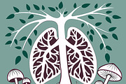 lungs tree mushroom nature imagery, a Healthcare Illustration by SouravDesign (Thumbnail 3 of 3)