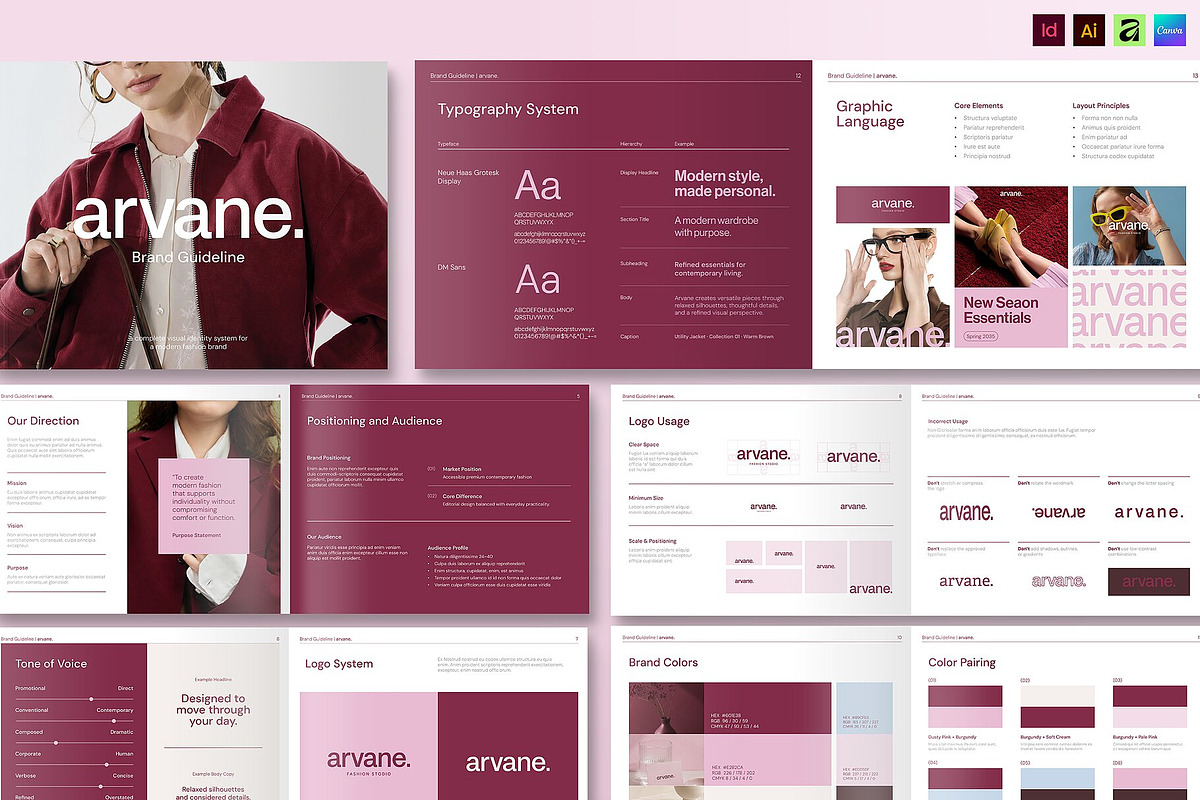 Fashion Brand Guidelines Template, a Brochure Template by BrandPacks (Photo 1 of 7)