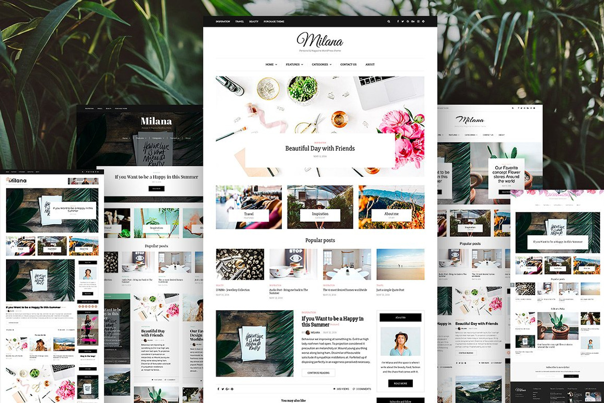 Milana - WordPress Blog & Shop Theme, a WordPress Template by Creanncy (Photo 1 of 4)