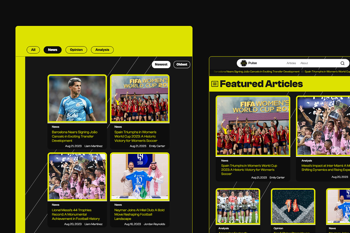 Pulse - Sports Blog Framer Template, a Landing Page Template by THdesign (Photo 2 of 3)