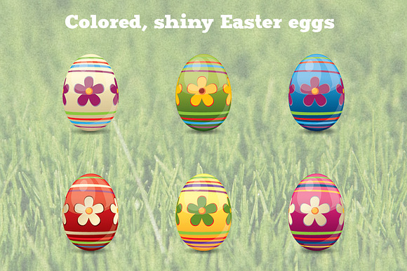 Colored Easter Eggs preview 3