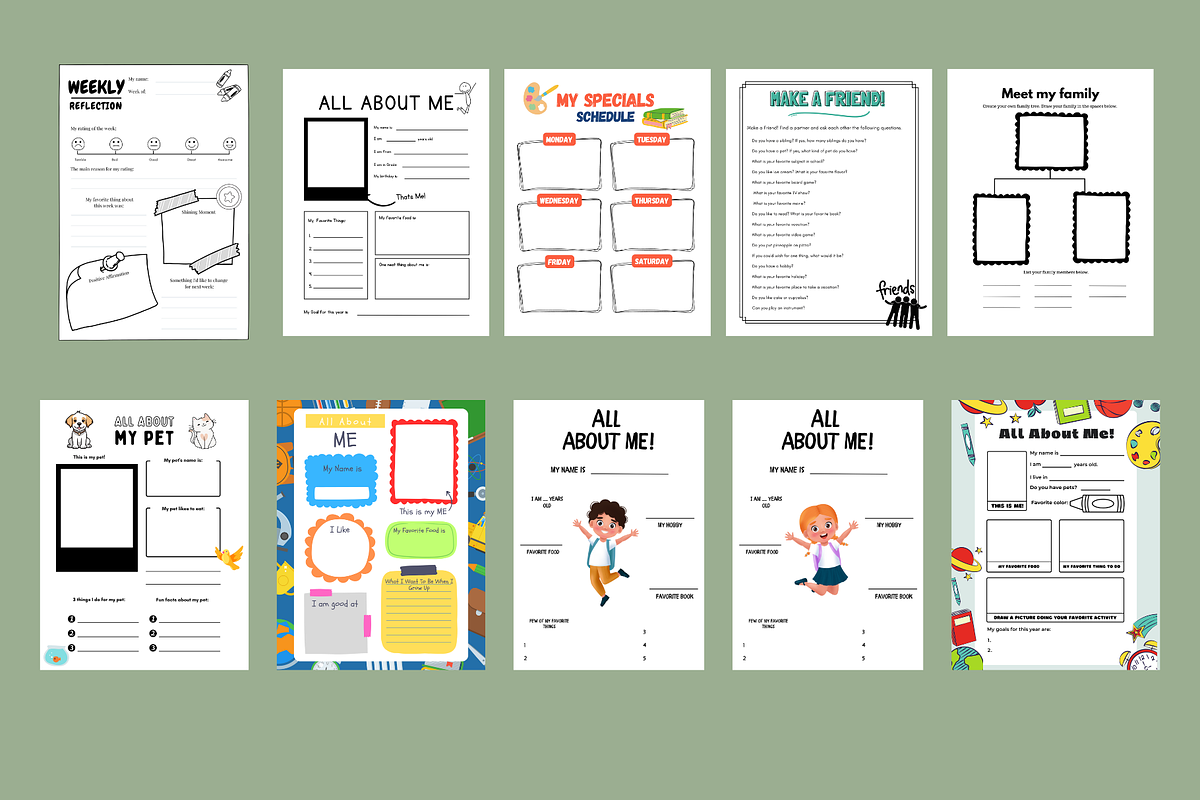 All About Me & Classroom Connections, a Stationery Template by MIRoots Design Studio (Photo 3 of 9)
