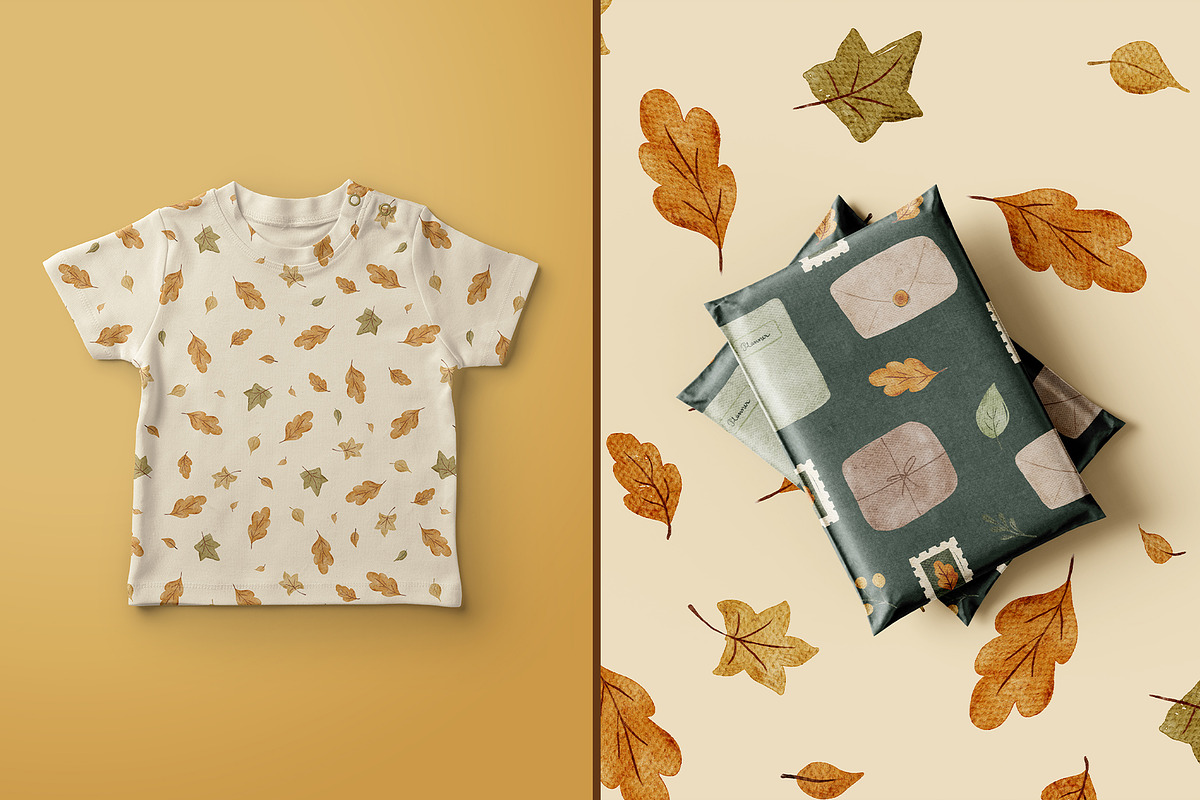 Cozy Autumn | Cliparts and Patterns, an Object Illustration by OkPen (Photo 13 of 18)