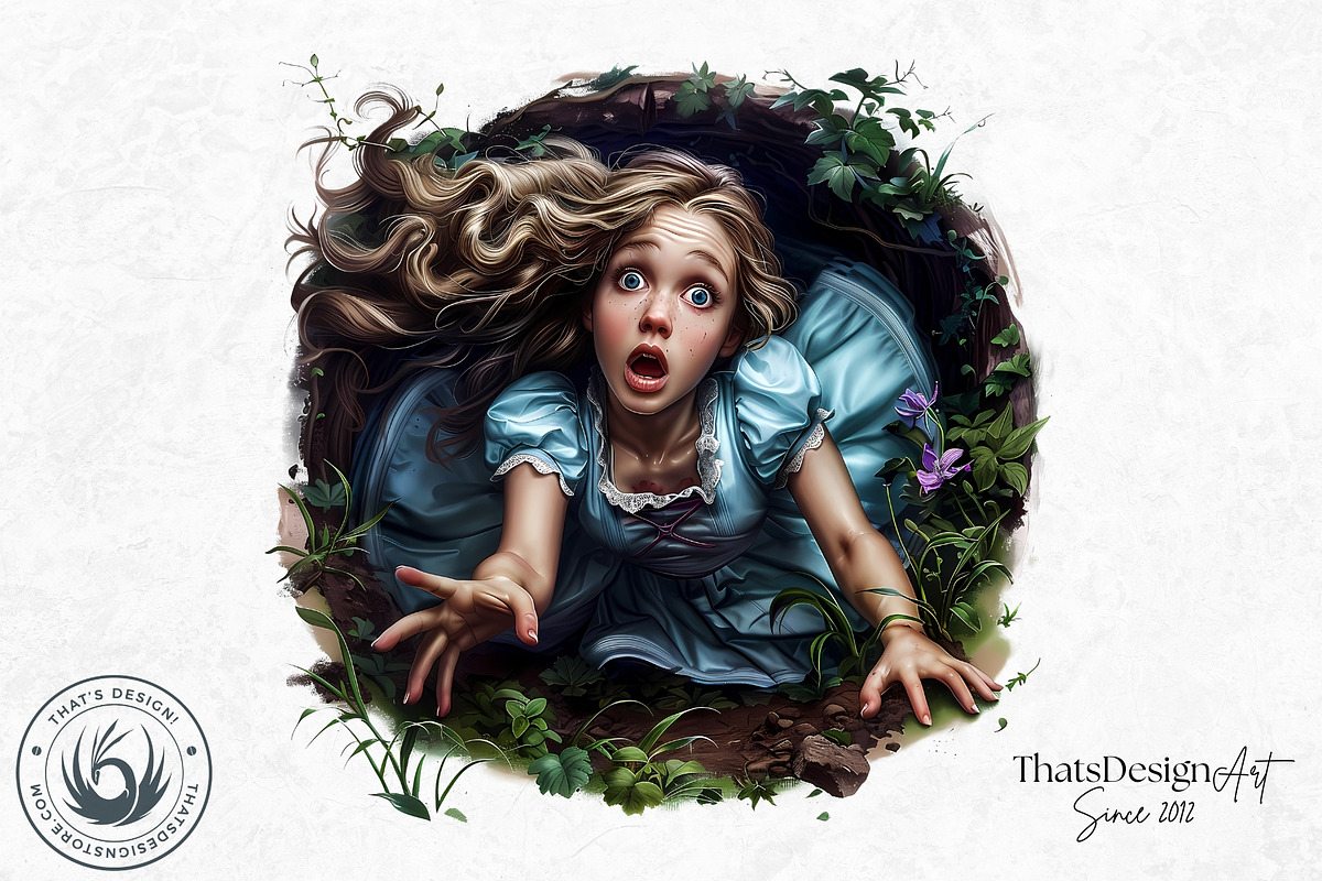 Alice in wonderland Clipart Set, a Person Illustration by ThatsDesignArt (Photo 7 of 11)