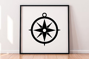 Compass Silhouette SVG, a Technology Illustration by newminddesign (Thumbnail 4 of 5)