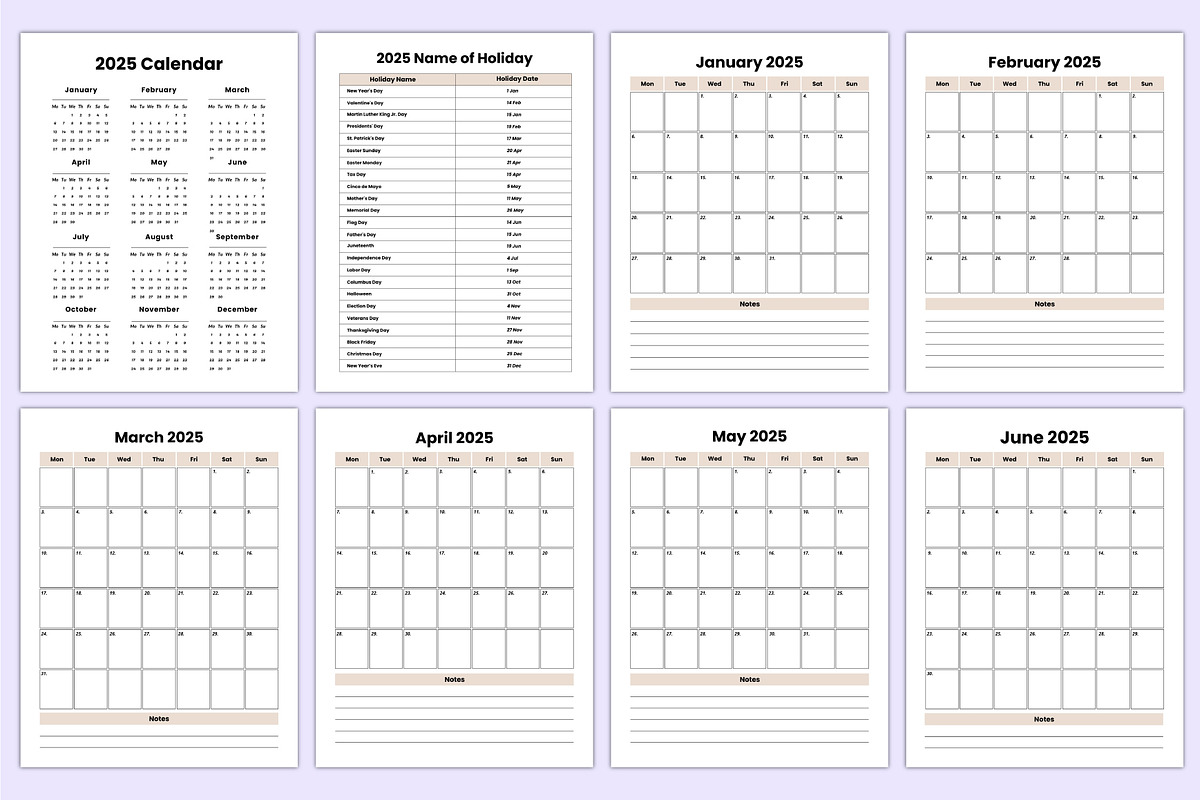 2025-2026 Monthly Planner Canva Kdp, a Stationery Template by Mustafiz (Photo 3 of 4)
