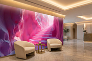 Pink Surreal Cave Staircase Photo, a Background Graphic by Aura Canyon HQ (Thumbnail 3 of 7)