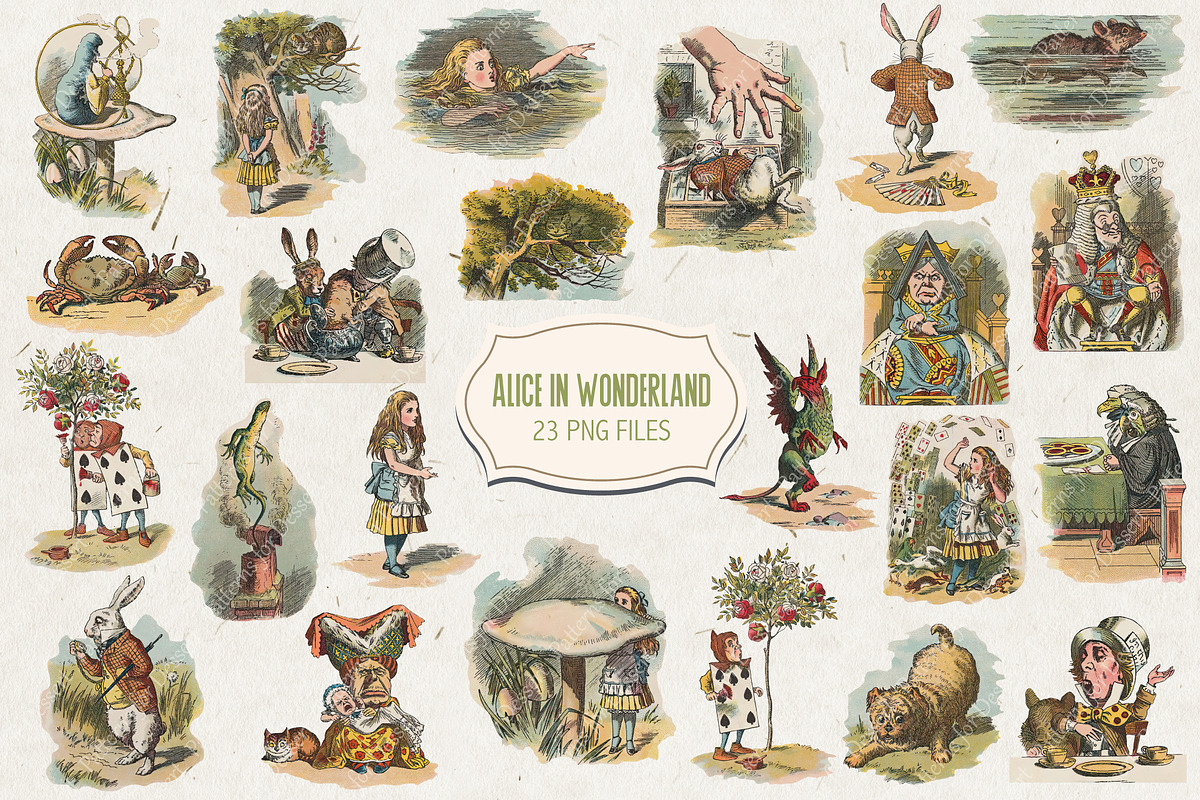 Vintage Alice in Wonderland II, a Person Illustration by Patterns for Dessert (Photo 1 of 5)