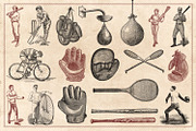 42 Vintage Sports Illustrations, a Sport Illustration by Brigantine Designs (Thumbnail 3 of 5)