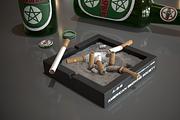 Beer, Cigarattes and Ashtray - PBR, a Food & Drink 3D Model by TFE Game Art (Thumbnail 5 of 10)