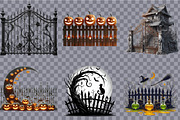Watercolor Halloween Fence Sublimati, an Illustration by SVGArt (Thumbnail 7 of 8)