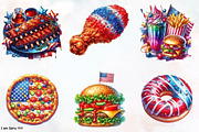 4th of July Fast Food Sublimation, an Illustration by RobertsArt (Thumbnail 3 of 7)